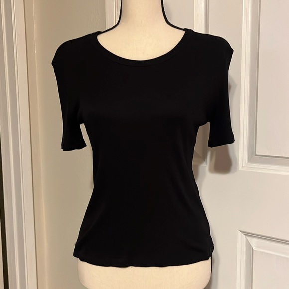 ZARA Women’s Ribbed Crew Neck Top Size M - Picture 1 of 7